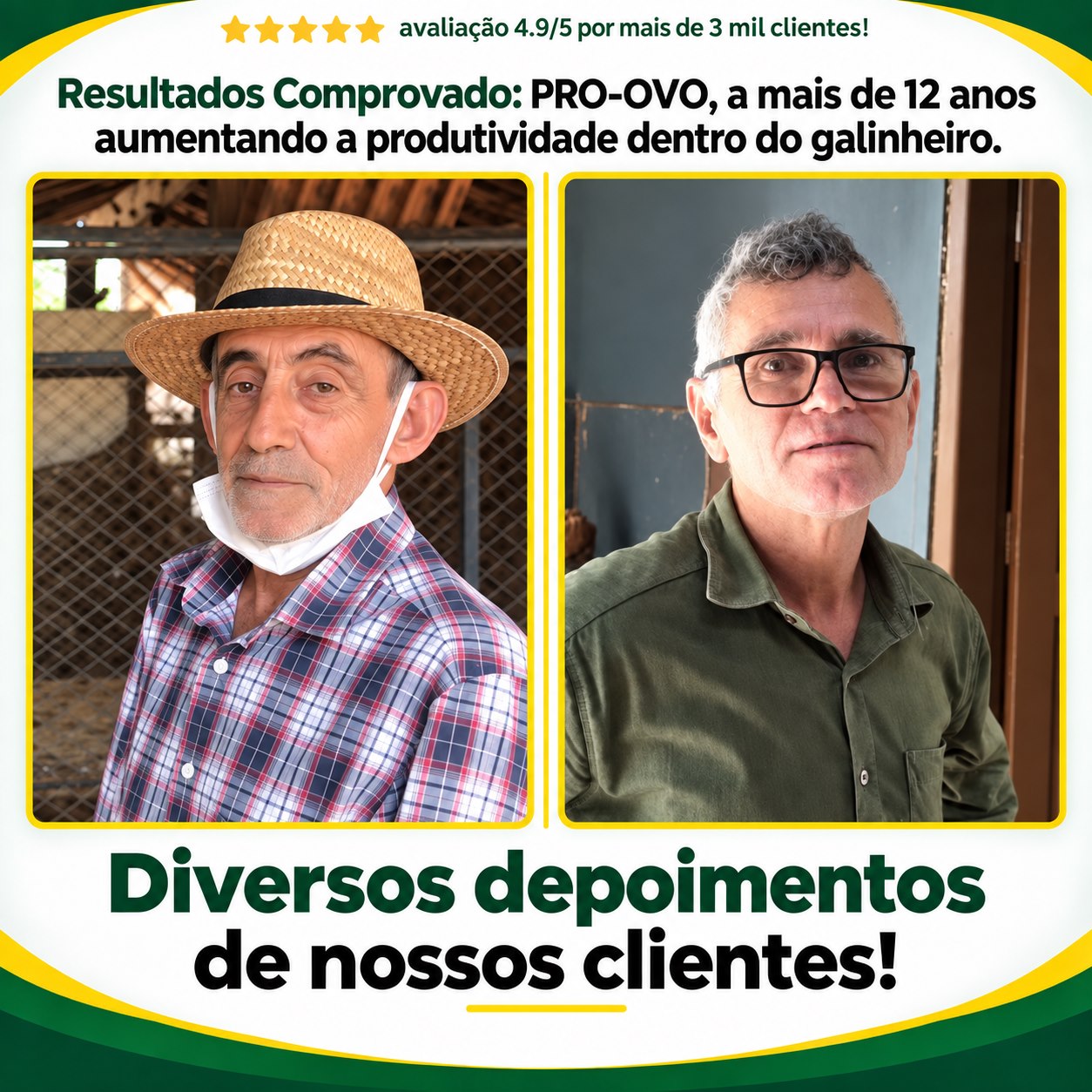 Depoimentos de clientes Homeogados Aves