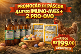 4 litros IMUNO-AVES + 2 PRÓ-OVO 400 gramas